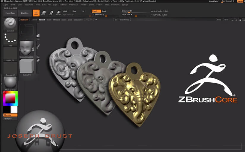 ZBrushCore. Создание сувенира для 3D-печати с Joseph Drust